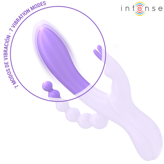 INTENSO - MIKO TRIPLO RABBIT VIBRADOR E ESTIMULADOR ANAL 7 VIBRAÇÕES ROXO