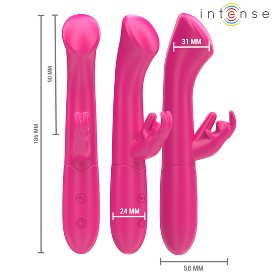 INTENSO - VIBRADOR JULIETA RABBIT 18,6 CM 10 VIBRAÇÕES ROSA