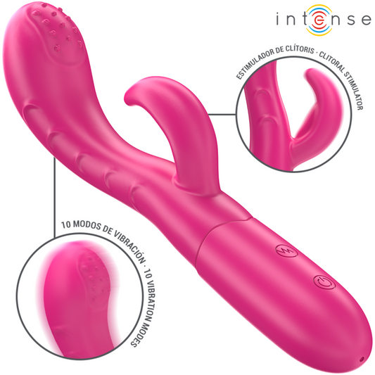 INTENSO - VIBRADOR AMARA COM LÍNGUA ESTIMULANTE 10 VIBRAÇÕES ROSA