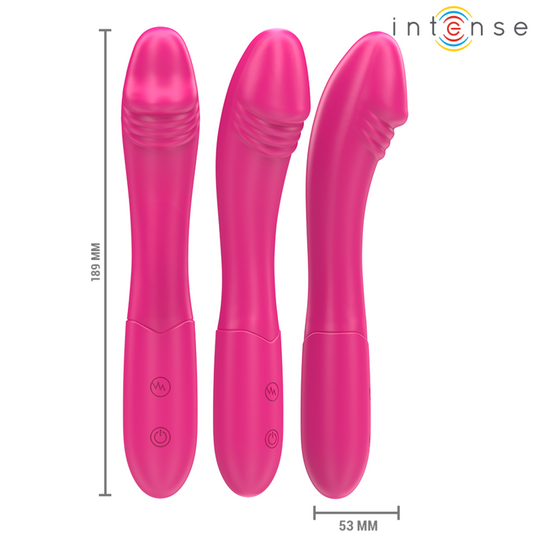INTENSO - VIBRADOR BELINDA 19 CM FLEXÍVEL 10 VIBRAÇÕES ROSA