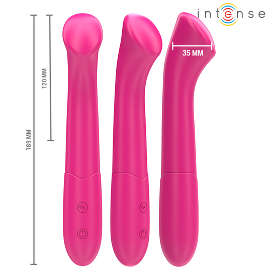 INTENSO - VIBRADOR PATY 19 CM FLEXÍVEL 10 VIBRAÇÕES MODELO 2 ROSA