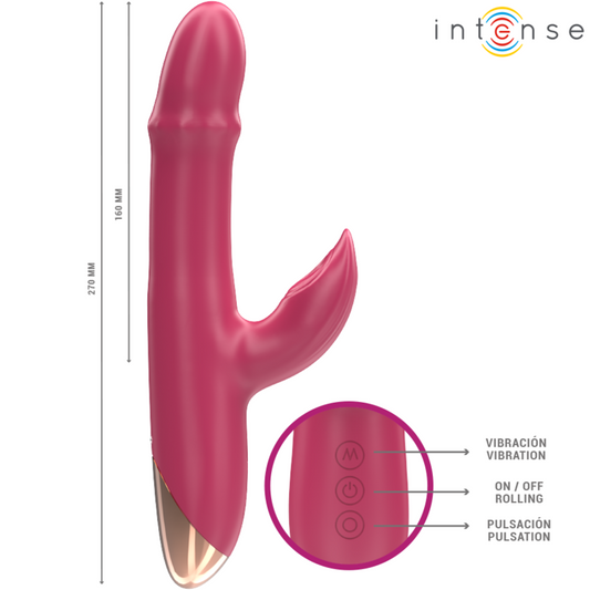 INTENSO - CHLOE VIBRADOR MULTIFUNCIONAL 3 EM 1 VERMELHO