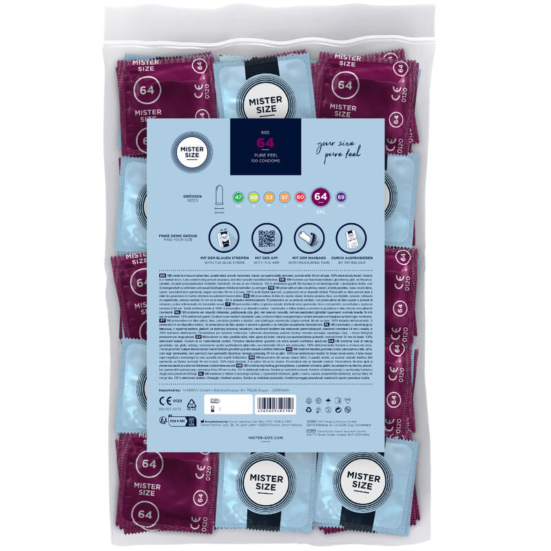 PRESERVATIVOS TAMANHO MISTER SIZE - XXL 64 MM (100 UNIDADES)