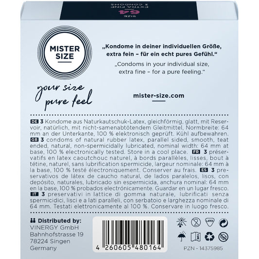 PRESERVATIVOS TAMANHO MISTER - XXL 64 MM (3 UNIDADES)
