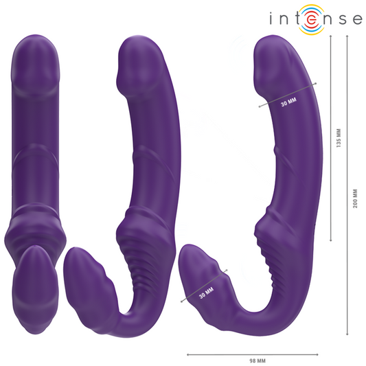 INTENSO - JILL VIBRADOR DUPLO 20 CM ROXO CONTROLE REMOTO