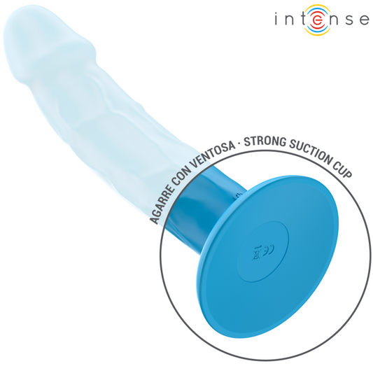 INTENSO - VIBRADOR REALÍSTICO PHOEBE 10 VIBRAÇÕES CONTROLE REMOTO AZUL