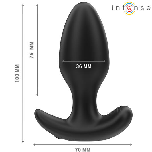 INTENSO - JOEY ANAL PLUG 10 VIBRAÇÕES PRETO CONTROLE REMOTO