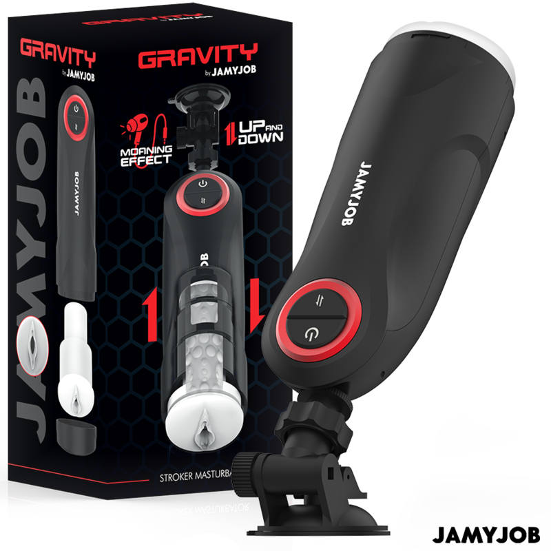 JAMYJOB - MASTURBADOR AUTOMÁTICO DE VAGINA DA GRAVITY COM 5 MODOS DE SUCÇÃO