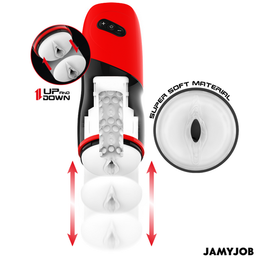 JAMYJOB - MASTURBADOR AUTOMÁTICO XPEED VAGINA 5 MODOS DE IMPULSO E EFEITO SONORO