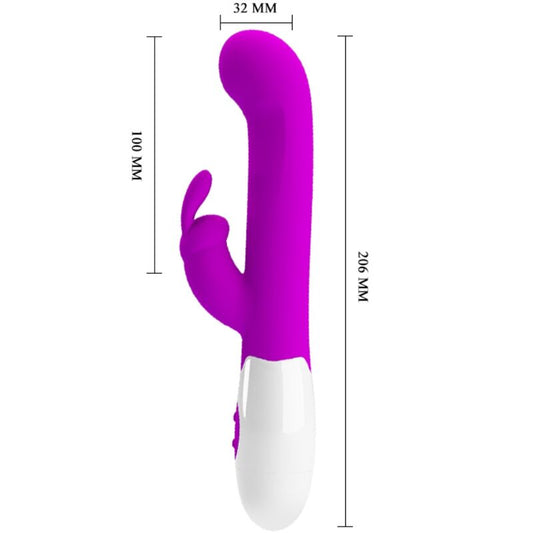 PRETTY LOVE - VIBRADOR DE COELHO CENTAURO 30 MODOS DE VIBRAÇÃO ROXO