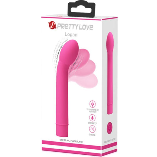 PRETTY LOVE - VIBRADOR LOGAN PONTO G 10 VIBRAÇÕES ROSA