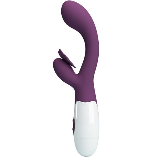 PRETTY LOVE - VIBRADOR BUTTERFLY KISS RABBIT E ESTIMULADOR DO PONTO G ROXO