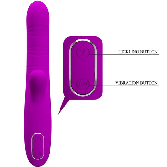 PRETTY LOVE - VIBRADOR MULTIFUNCIONAL ANGELICAL + ESTIMULADOR DE CLITÓRIS ROXO