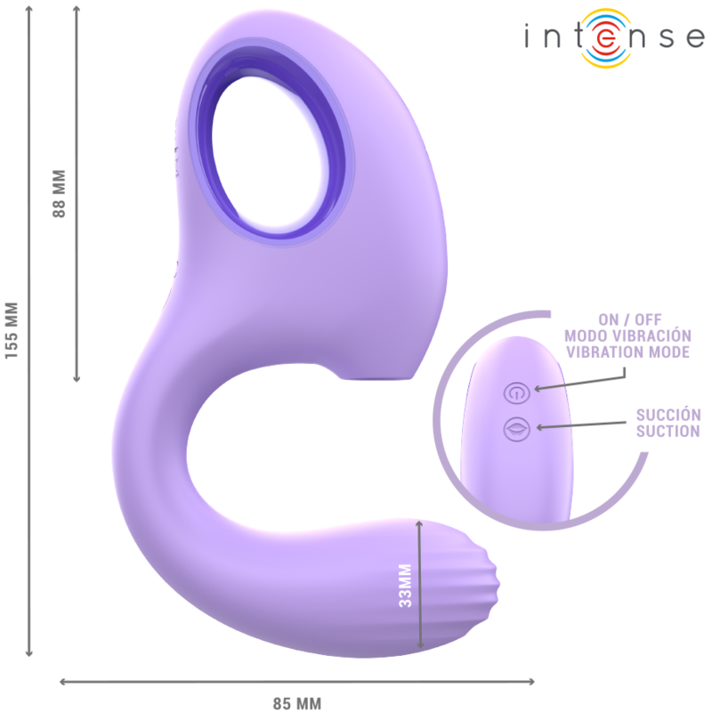 INTENSO - VIBRADOR E ESTIMULADOR BAXTER ROXO