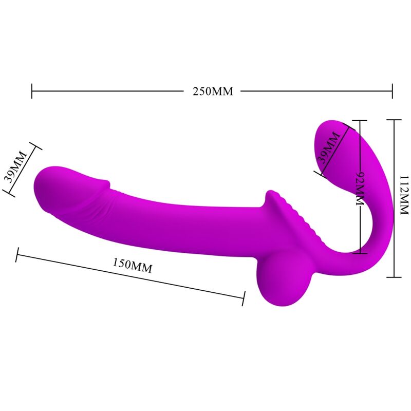 PRETTY LOVE - DOUBLE STRAP-ON KELPIE PURPLE STIMULATOR