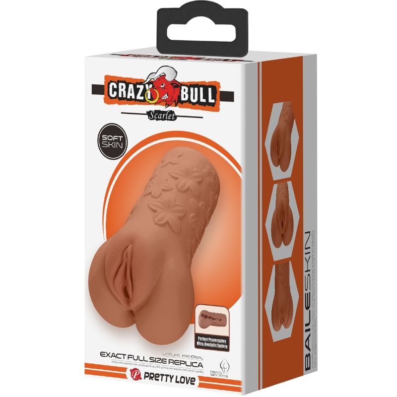 CRAZY BULL - DESENHO DE VAGINA E ÂNUS ESCARLATE COM CARNE DE FLOR