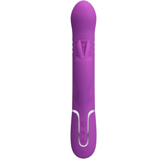 PRETTY LOVE - VIBRADOR COALE MULTIFUNCIONAL 4 EM 1 ROXO