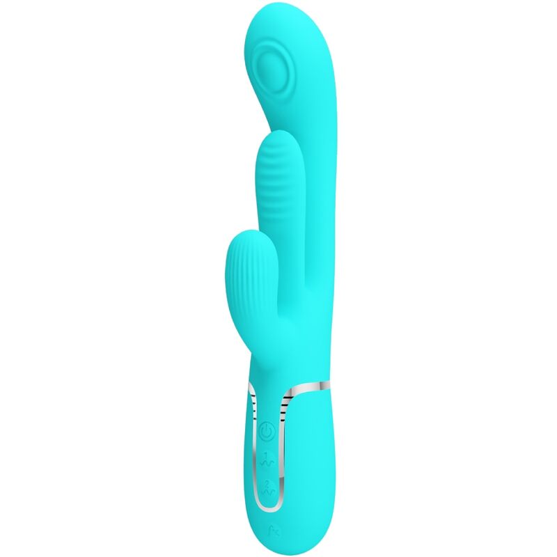 PRETTY LOVE - SHANIA TRIPLE RABBIT VIBRADOR MULTIFUNCIONAL 3 EM 1 AZUL