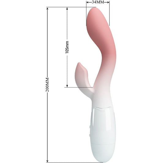 PRETTY LOVE - VIBRADOR ILUMINATOR DE PONTO G + ESTIMULADOR DE CLITÓRIS 30 VIBRAÇÕES ROSA