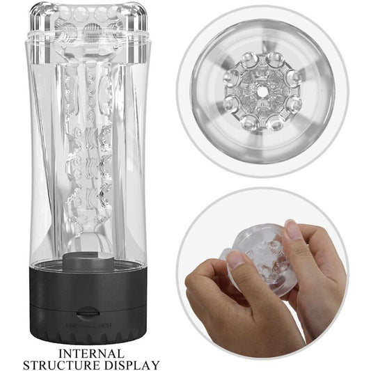 PRETTY LOVE - MASTURBADOR MASCULINO TAMARA VIBRADOR MULTI-VELOCIDADES PRETO