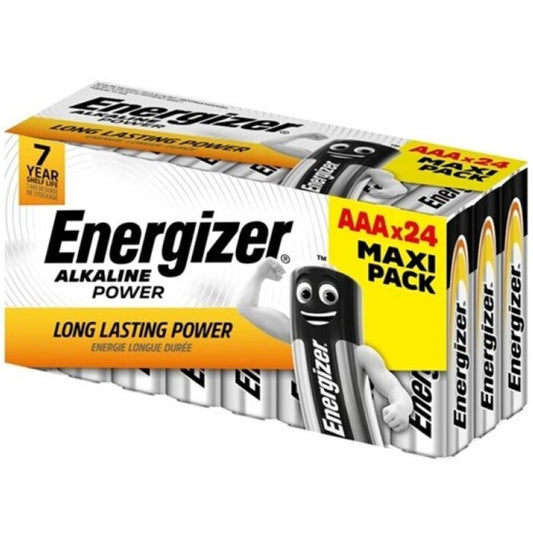 ENERGIZER - CAIXA DE PILHAS ALCALINAS AAA LR03*24 (3 CAIXAS*8 PILHAS)