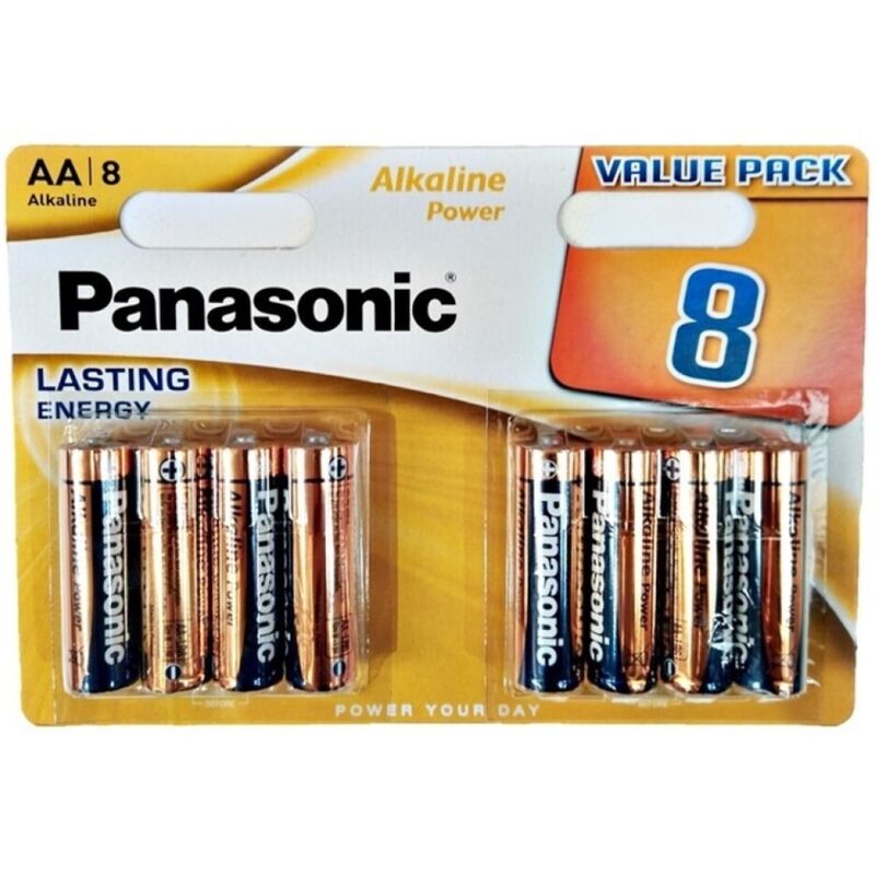 PANASONIC - BLISTER DE PILHAS ALCALINAS AA BRONZE LR6*8