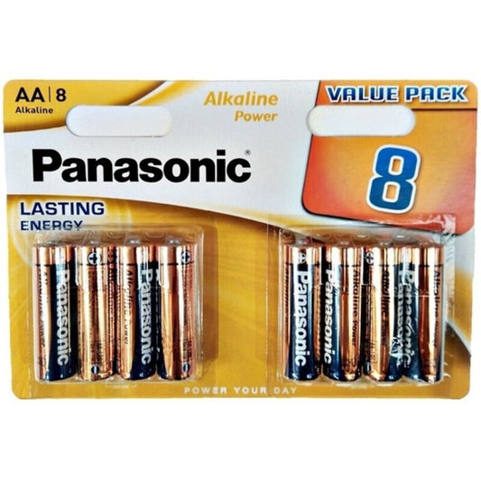 PANASONIC - BLISTER DE PILHAS ALCALINAS AA BRONZE LR6*8