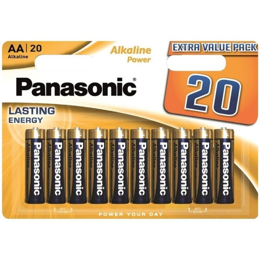 PANASONIC - BLISTER DE PILHAS ALCALINAS AA BRONZE LR6*20