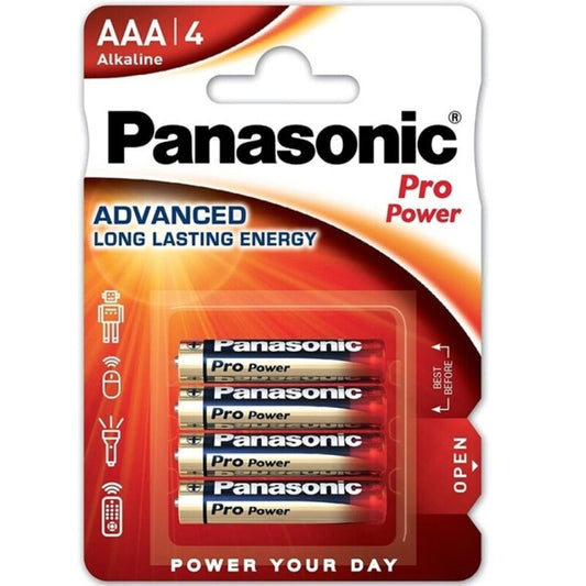 PANASONIC - PILHAS ALCALINAS AAA PRO POWER LR03 BLISTER*4