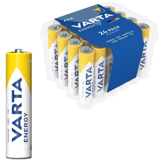 VARTA - PACOTE COM 24 PILHAS ALCALINAS AAA LR03 ENERGY