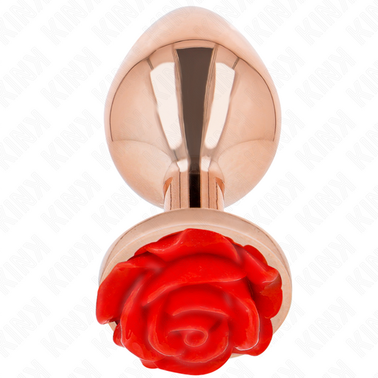 KINK - PLUG ANAL ROSE GOLD COM ROSA VERMELHA L