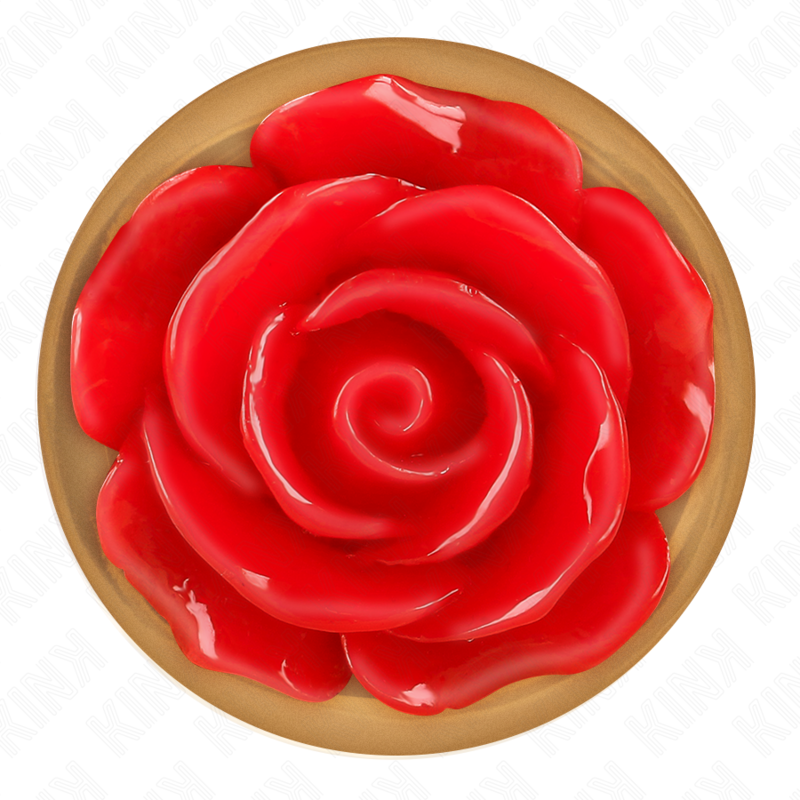 KINK - ROSE GOLD ANAL PLUG WITH RED ROSE S