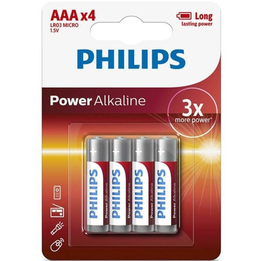 PHILIPS - PILHA ALCALINA AAA LR03 BLISTER*4
