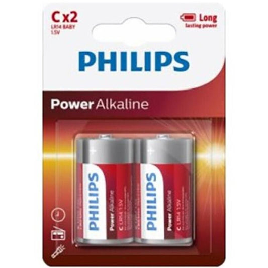PHILIPS - PILHA ALCALINA POWER C LR14 BLISTER*2