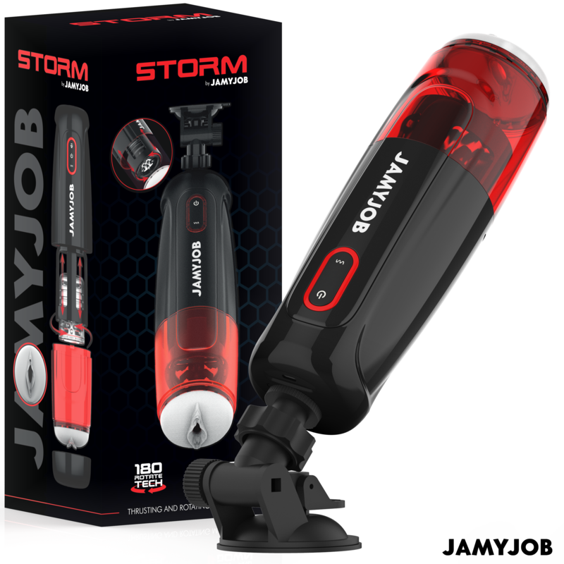 JAMYJOB - MASTURBADOR AUTOMÁTICO DE VAGINA STORM 10 MODOS DE ROTAÇÃO E IMPULSO