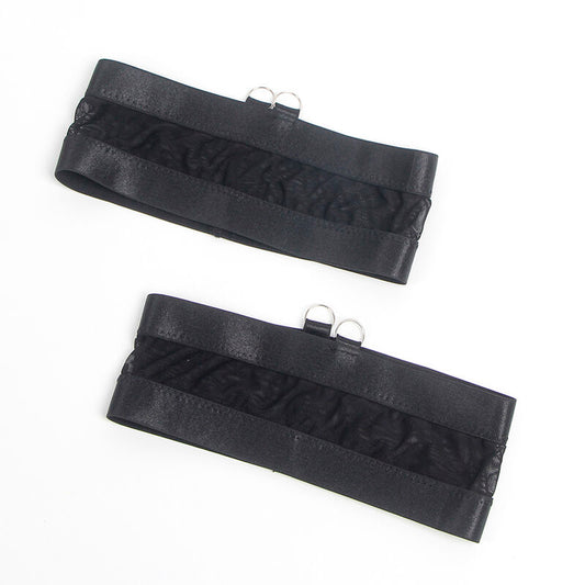 SUBBLIME - 955243 CONJUNTO DE SUTIÃ BONDAGE PRETO COM LIGA G/GG