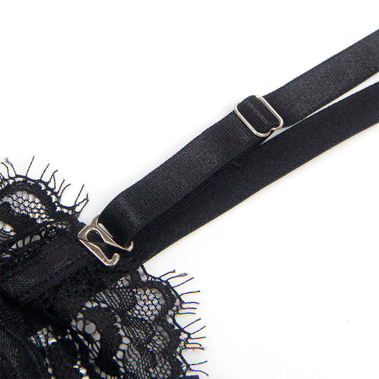 SUBBLIME - 955502 BODY EN DENTELLE AVEC NŒUDS ET JARRETELLES NOIR L/XL