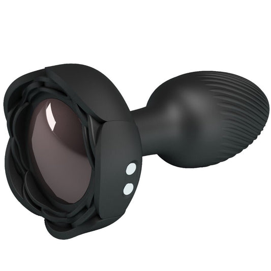 PRETTY LOVE - PLUG ANAL OLMAN AVEC LUMIÈRE LED NOIR 8,8 CM