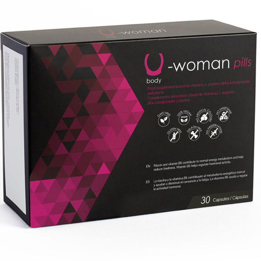 500 COSMÉTICOS - U-WOMAN AUMENTA A LIBIDO FEMININA - 30 CÁPSULAS