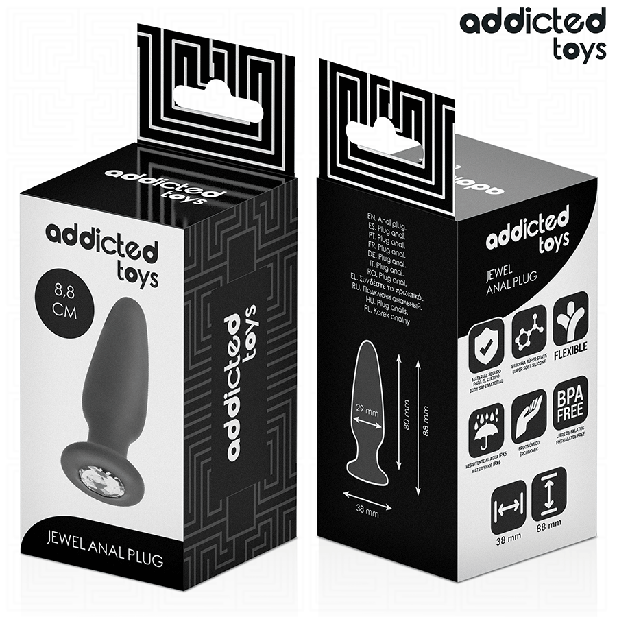 ADDICTED TOYS - ANAL PLUG WITH JEWEL SIZE S 8.8 CM