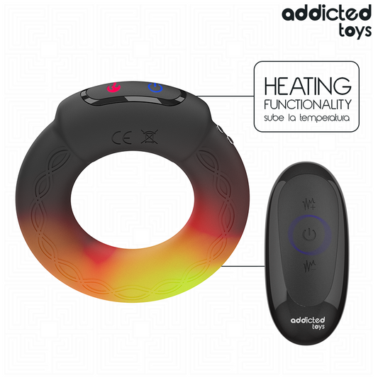 ADDICTED TOYS - VIBRATING PENIS RING WITH HEATING EFFECT AND REMOTE CONTROL