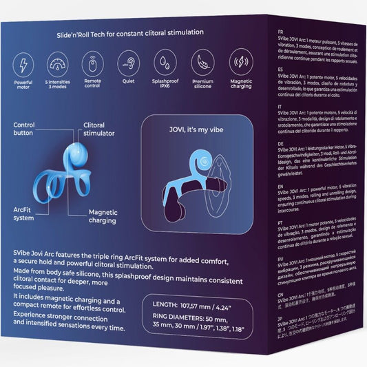 SNAIL VIBE - JOVI ARC ANNEAU DE COUPLE AVEC TÉLÉCOMMANDE NOIRE