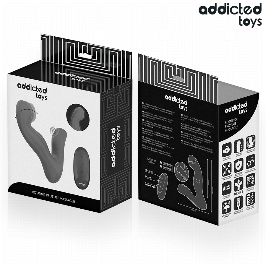 ADDICTED TOYS - OSCILLATING PROSTATE MASSAGER WITH PULSE MODE AND REMOTE CONTROL