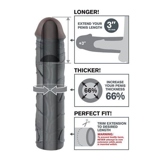 FANTASY X-TENSION - CABO DE EXTENSÃO MEGA 3 PRETO