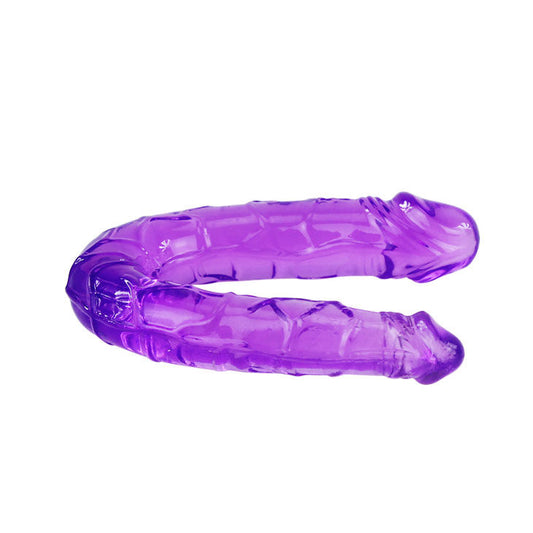 BAILE - DUPLO DILDO FLEXÍVEL DE GELATINA LILACS
