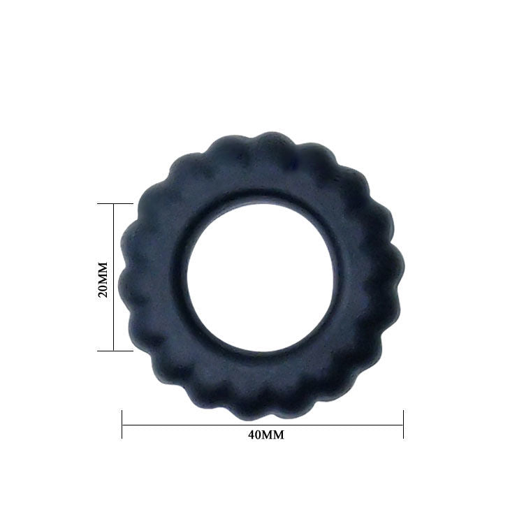 BAILE - ANEL PÊNIS BLACK TITAN 2 CM