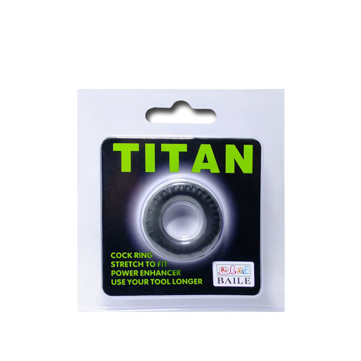BAILE - ANEL PÊNIS TITAN PRETO VERDE 2 CM
