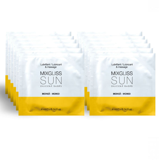 MIXGLISS - LUBRIFICANTE À BASE DE SILICONE AROMA MONOI 12 MONOSE 4ML