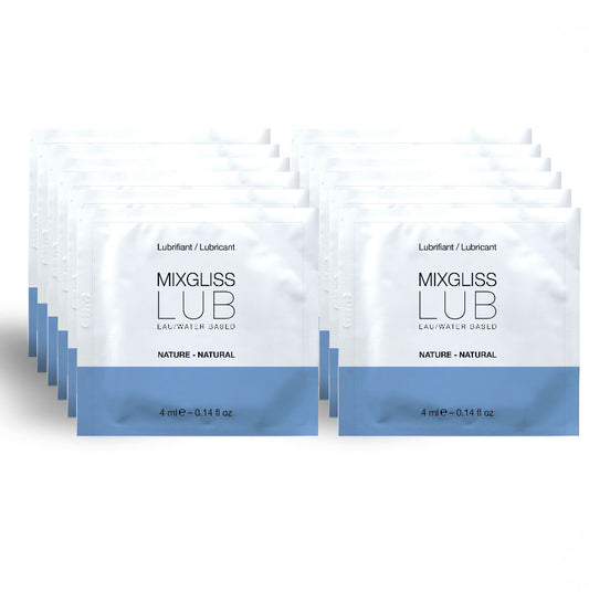 MIXGLISS - LUBRIFICANTE NATURAL À BASE DE ÁGUA 12 UNIDOSE 4 ML