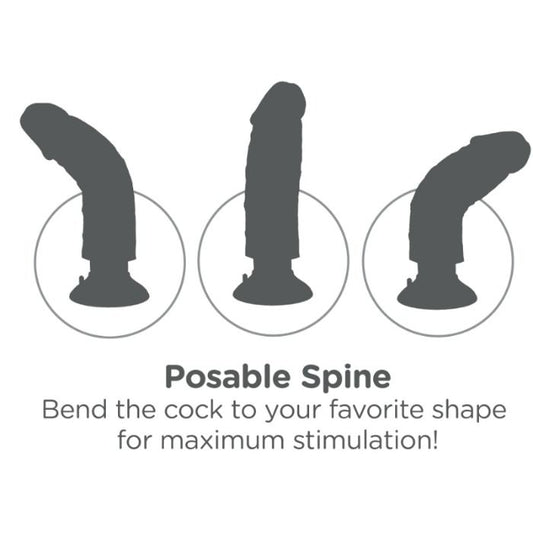 KING COCK - DILDO VIBRATÓRIO NATURAL DE 23 CM